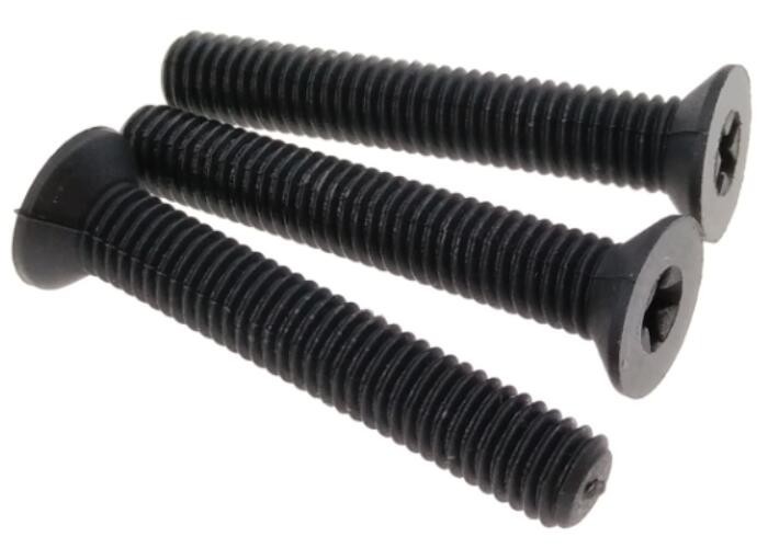 CSK Head Black Nylon Screw M3 Machine Thread Plastic Fastener