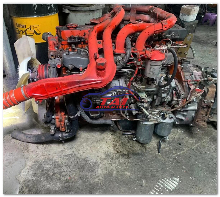 Good Condition ISUZU Japan Used Truck Engine 6HE1T Steel Material