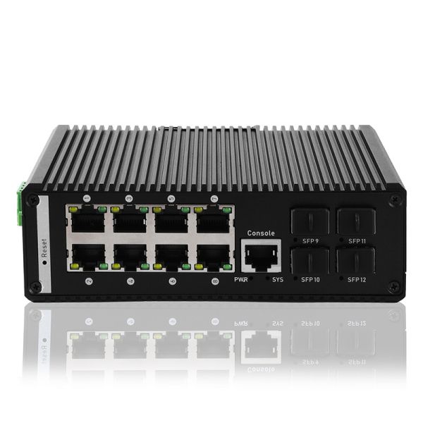 8 Port Gigabit Industrial Unmanaged POE Switch 4 Gigabit SFP Switch