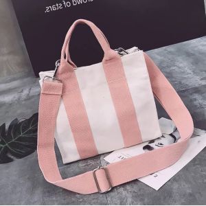 China Cross Body Collapsible Cotton Fabric 8cm Canvas Bag on sale