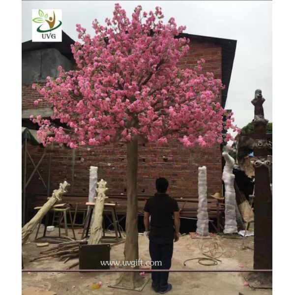 UVG wedding party favors fake cherry tree with silk cherry blossom flowers for church decorations CHR165