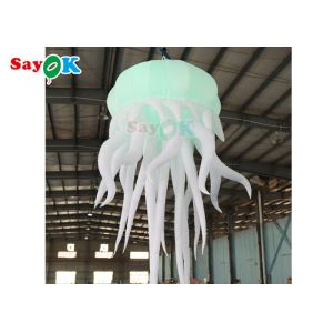 Costume Inflatable Jellyfish Balloon Puppet With LED Light Hanging Inflatable