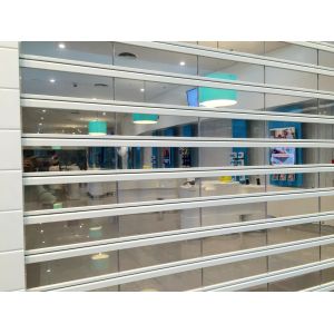 Crystal See Through Roller Shutter Doors 3mm 2.3mm Polycarbonate Rolling Shutter