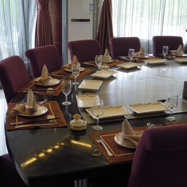 Customized 11 Seat Fan Shape Teppanyaki Grill Table with 500*380mm Cooking Size for Commercial Restaurant & Hotel