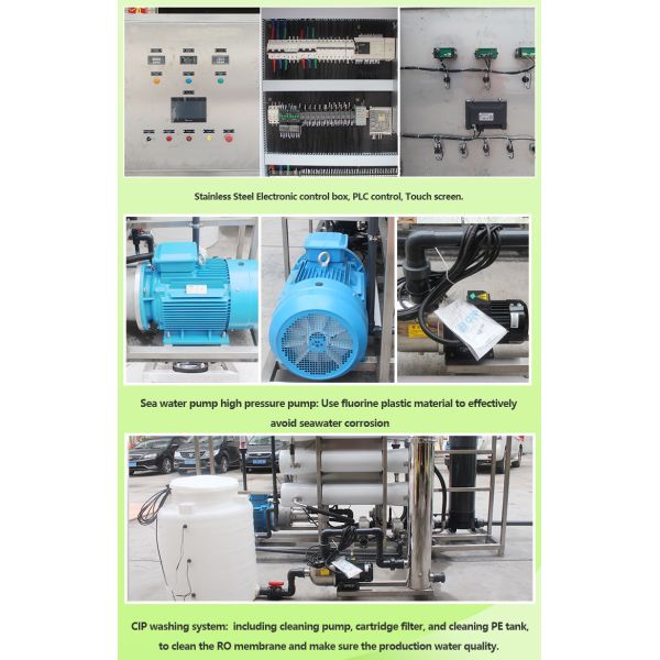 Anti-corrosion Plastic Connecting Pipe Seawater Desalination Equipment for High Productivity of 500-2000L/Hour