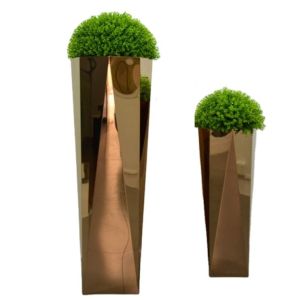 Custom Steel Garden Planter Cylinder Stainless Steel Large Flower Pots