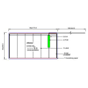 Rechargeable Li-ion Battery Pack LIC26650 3.6V 30000mAh