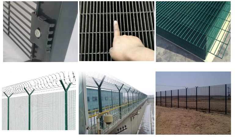 ISO9001 Powder Coated 358 Security Fence High Security 50x50mm 60x60mm