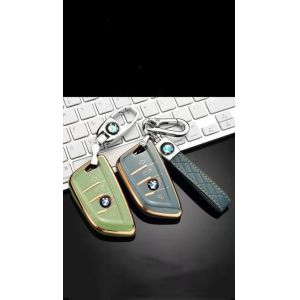 Fadeless Leather Car Keychain Holder Zinc Alloy Fashionable