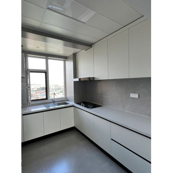Modern Minimalist Large Kitchen Cabinet With Sink Plywood Cupboard