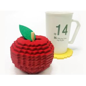 100% Recycled Felt Coasters Multifunctional For All Cups / Glasses / Mugs