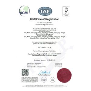 TS Lightning Protection Co.,Limited Certifications