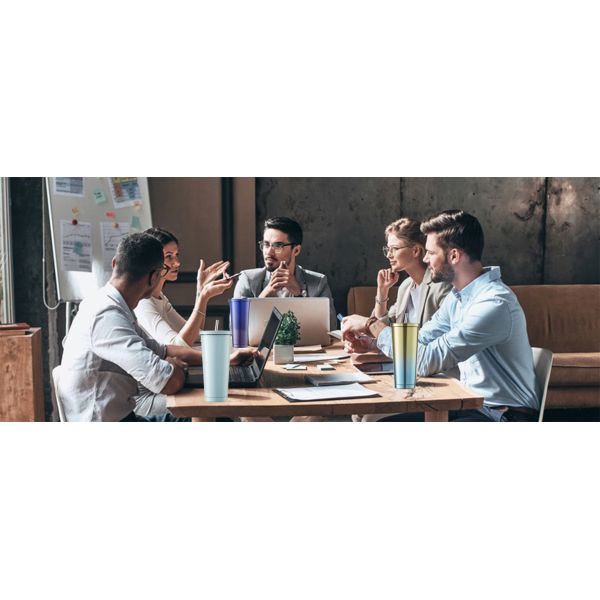 25 Oz Double Walled Travel Mug For Hot Cold Drinks Stainless Steel Insulated Coffee Cup With Splash-Proof Lid Metal Straw