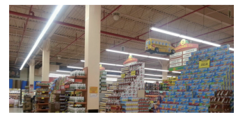 Large Waterproof Suspended LED Profile Aluminum Customized For Supermarket 142*32
