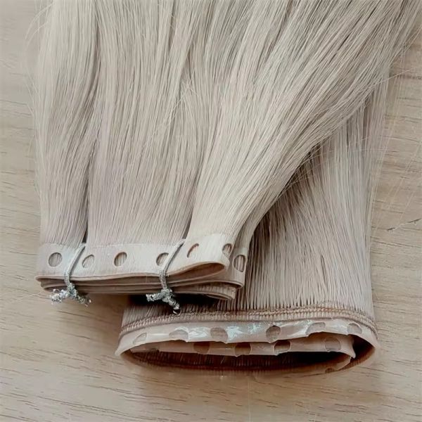 Double tape hair extensions with hole human hair tape hair extensions Genius