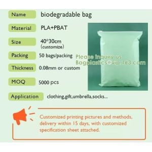 Biodegradable Apparel, Clothes Packaging, Biodegradable Compostable Zip Clothing