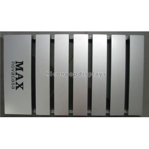 Wood Slotted Tile Display Racks Free Standing Custom Size Tile Showroom Display