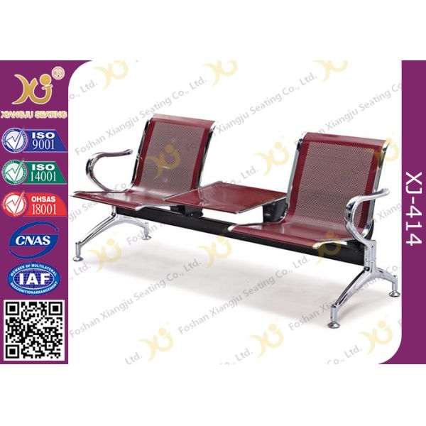 Polish Finish Upholstered Public Waiting Chairs For Government Seat Area