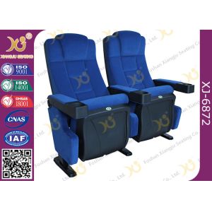 Lounge Back Folding Movie Theater Chairs With Spring / Theatre Room Chairs