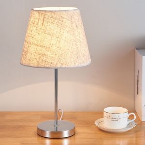 TL 01 Fabric Shade 380mm Bedside Table Lamp For Living Room