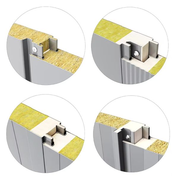 Aluminum Foam RAL Color Customized Glasswool Exterior Wall Sandwich Panel 64kg/M3 Density