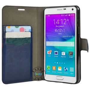 Slim folio leather mobile phone wallet case For Samsung galaxy note5