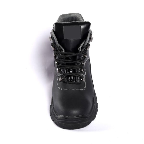 CE Anti Static Safety Shoes Non Slip Oil Resistant Black Cow Leather Puncture Proof Steel Toe