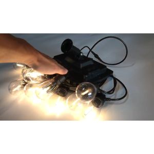 27Ft S14 Bulb Globe Solar String Lights with Clear Bulb Backyard Patio Lights Vintage Bulbs Decorative Outdoor Garland Wedding