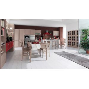 2022 New Trend Straight Island Kitchen Cabinets With Quartz Work Top And Hood