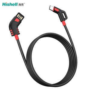 Portable Elbow Micro USB Cable Multifunctional Anti Abrasion