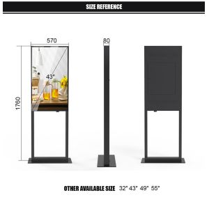 Floor Standing Digital Signage Elevator Lcd Display Touch Screen For Advertising