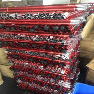 Round Adjustable Height Tent Pole Aluminum Alloy Rubber Band