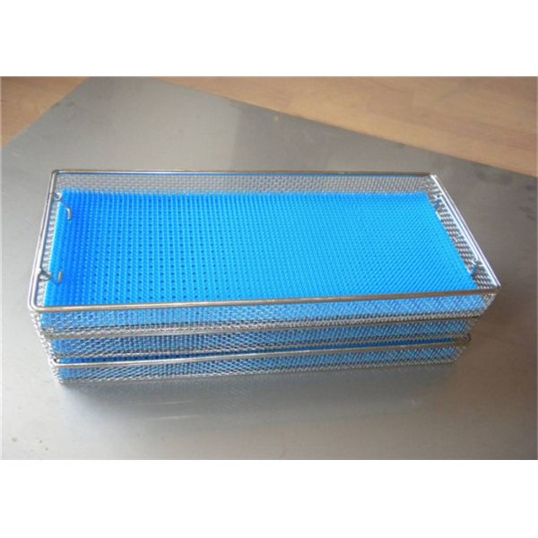 Perforated Stainless Steel Wire Mesh Baskets For Medical Sterilization 50 - 120mm Width