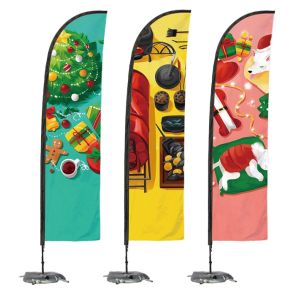 Fabric Printed Flying Beach Advertising Banner Flags Custom Promotional Flags