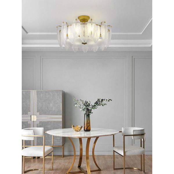 Light Luxury Ceiling Lamp Post Modern Minimalist Bedroom Lamp Creative leaf Chandelier(WH-CA-77)