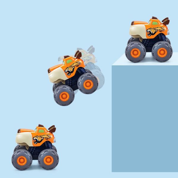 No Battery 3 Pack Friction Powered Pull Back Toy Cars Set for 1 2 3 Year Old Boys