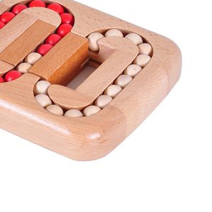 Educational Beech Wooden Flat Ball Game With No Burr