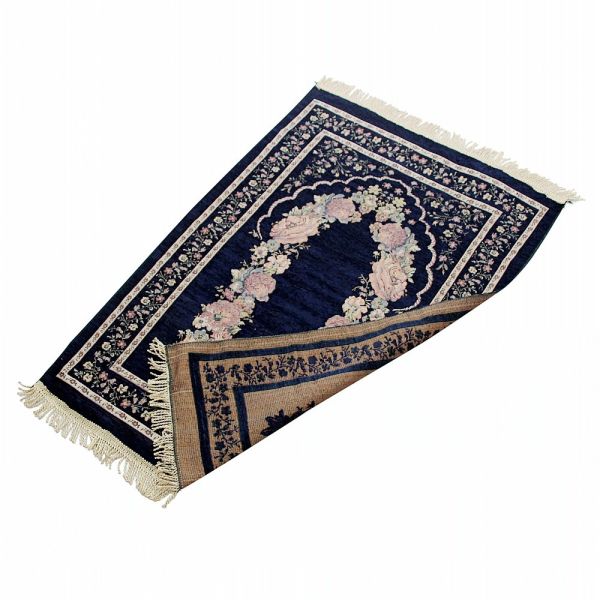 Plush Pile Height Abstract Pattern Cotton Yarn Embroidery Muslim Islam Prayer Mat