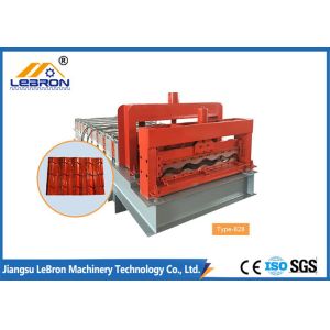 6500mm Length Glazed Roof Tile Roll Forming Machine Hydraulic Mould Cutting