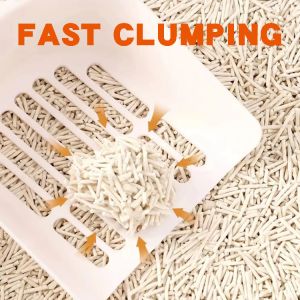 China Highly Absorbent Tofu Sand Litter Cornstarch Guar Gum Flushable Clumping Cat Litter on sale