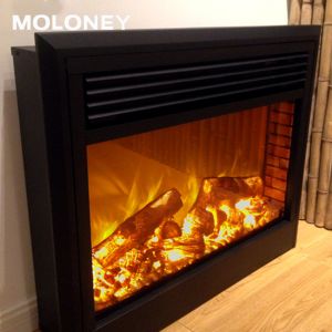 Quality 77cm Bevel Edge Wood Mantel Fireplace With Simulation Charcoal LED Fire for sale
