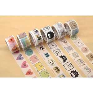 China 15mm Width Patterned Decorative Washi Tape Muji Patterned Washi Tape Scrapbook on sale
