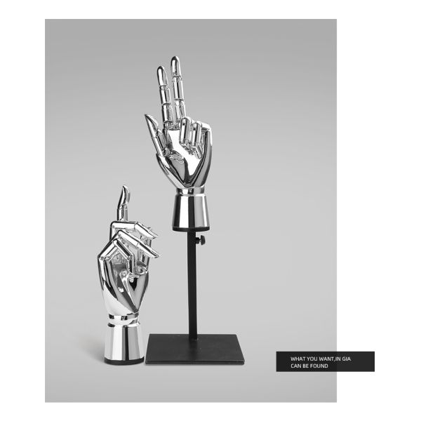 Glossy plastic mannequin hand female decorative hand model for jewelry accessories display