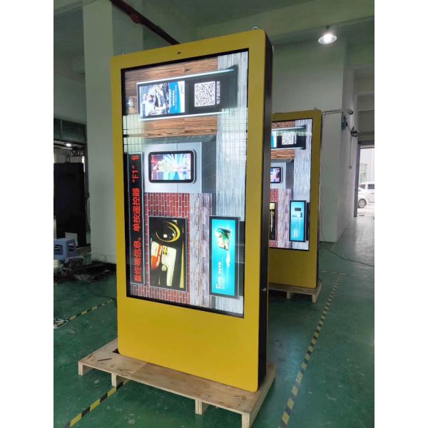 Double Side Outdoor LCD Advertising Player 32 55 86 Inch Capacitive Kiosk