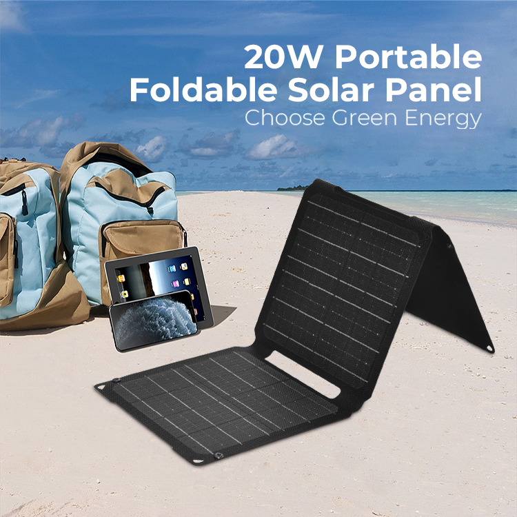 20W Mono Cell Portable Solar Bag with USB Type-C Output and ETFE Surface Material