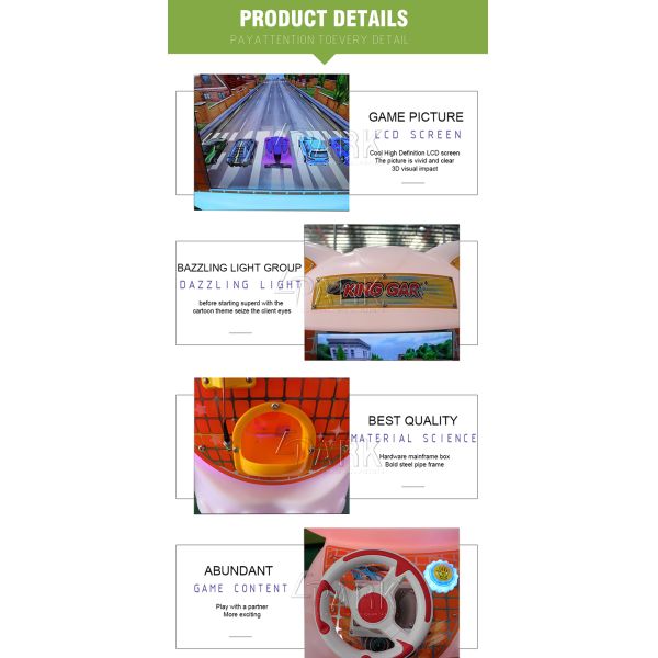 1 Player King Car Racing Game Machine For Game Center HD LCD Display