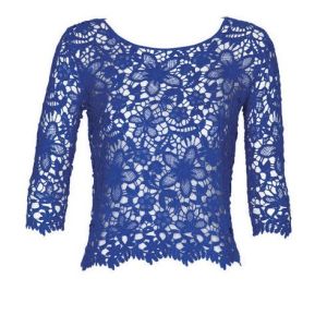 Lace Long Sleeve Ladies / Womens Shirts Blouses Green / White / Black