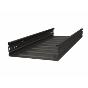 China Durable Black Powder Coated Cable Tray With Excellent Fire Resistance on sale
