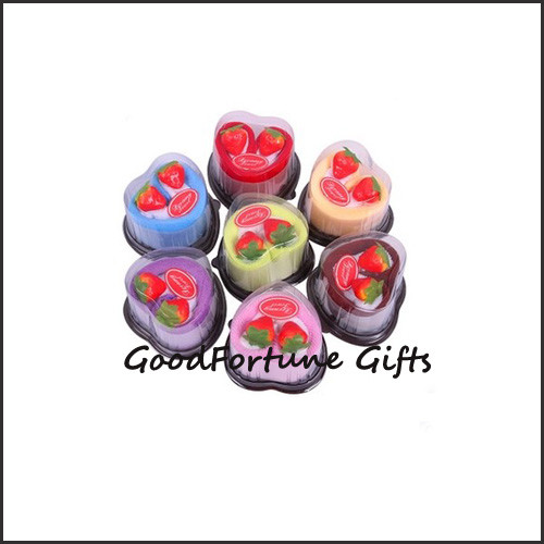 promotional creative heart cake design cotton towel wedding birthday festival