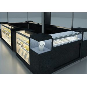 Elegant Appearance Jewelry Showcase Kiosk With Fully - Enclosed Structure